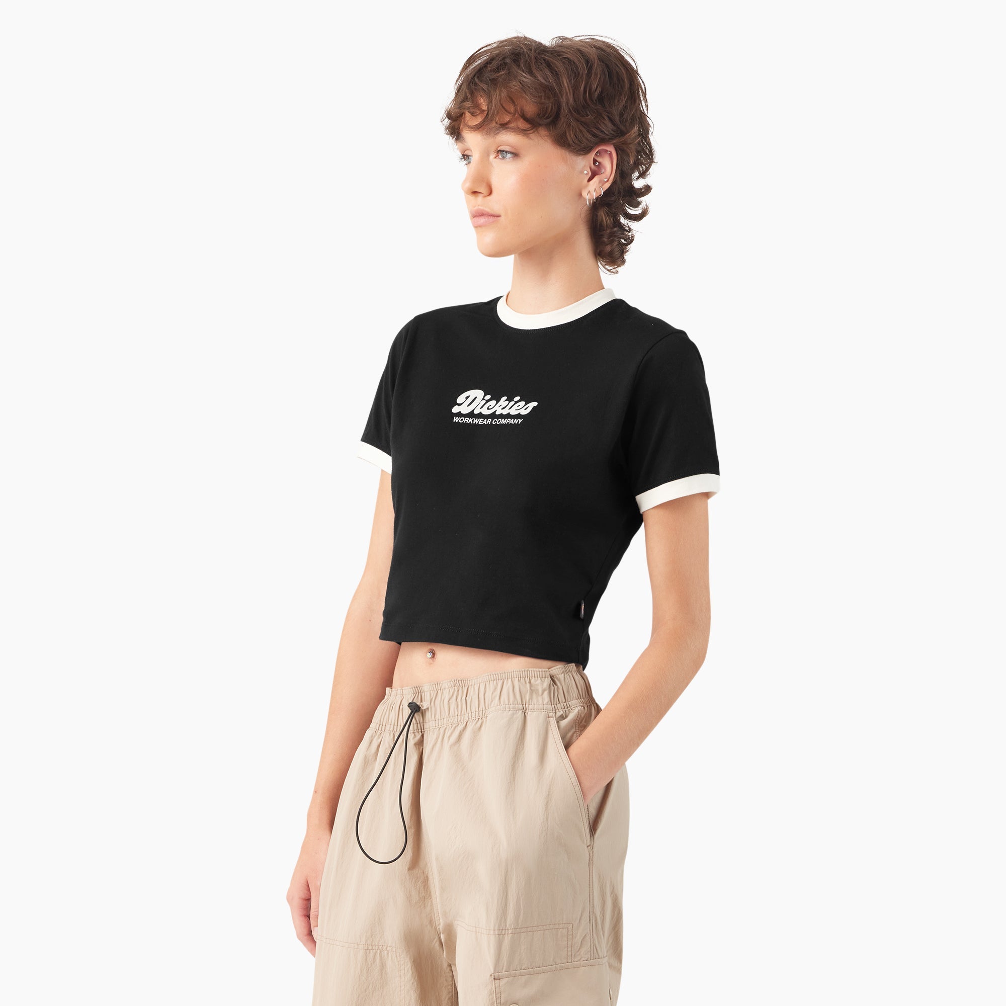 Dickies Women’s Lewistown Cropped Ringer T-Shirt